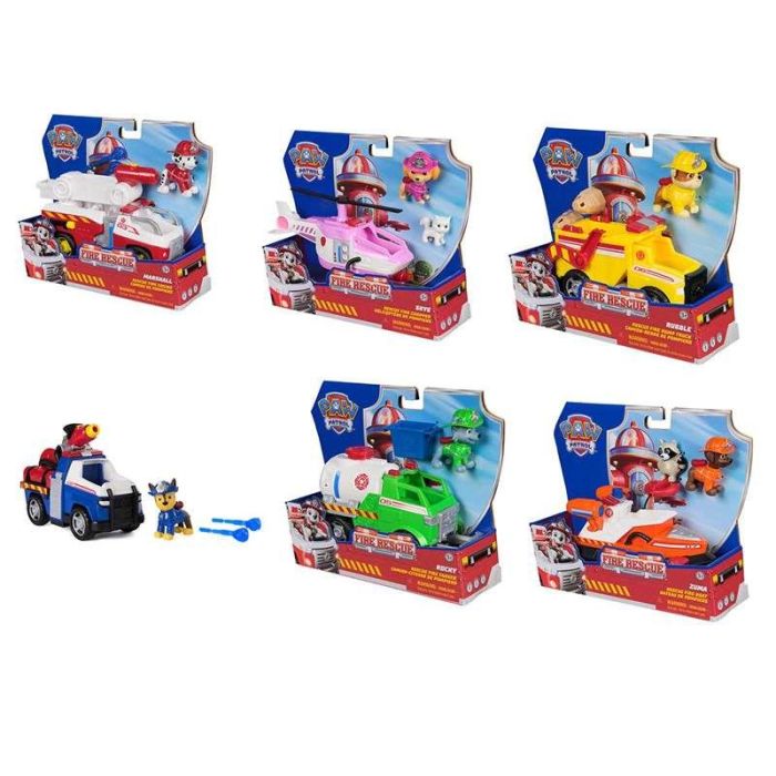 Vehiculo paw patrol fire rescue. 20,3x25,4x8,13 cm. - modelos surtidos 25