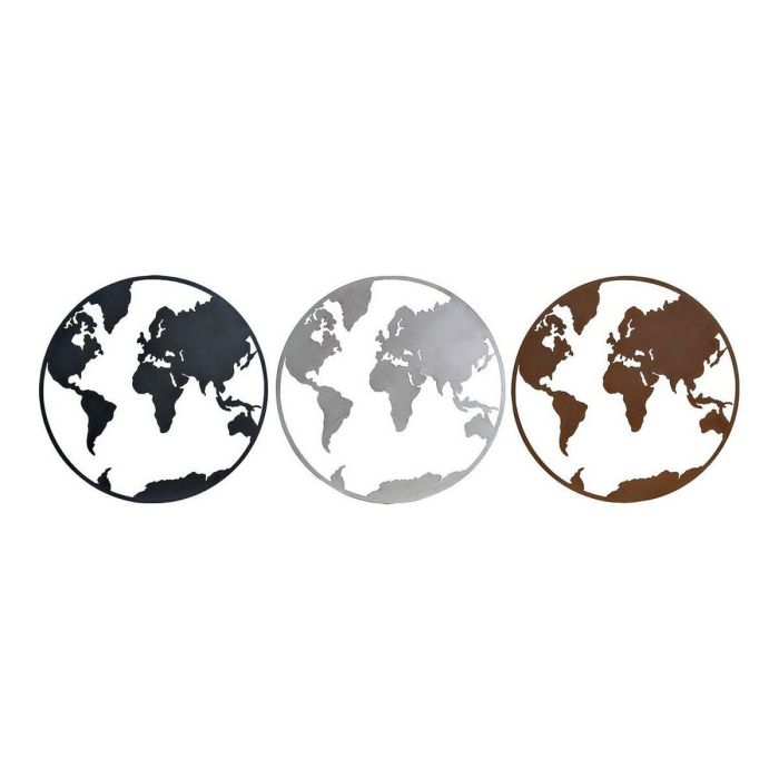 Decoracion Pared DKD Home Decor Negro Blanco 1 x 60 x 60 cm (3 Unidades) Decoracion Pared DKD Home Decor Negro Blanco 1 x 60 x 60 cm (3 Unidades)