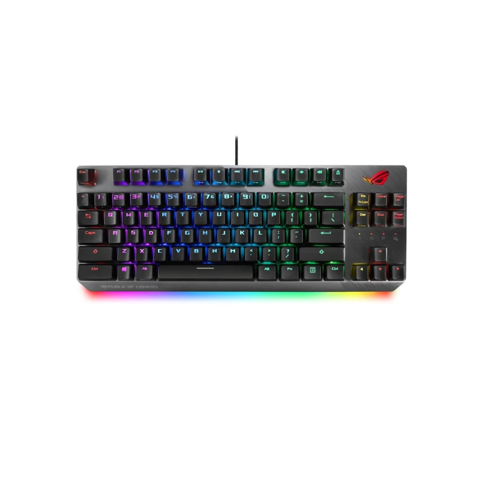 ASUS ROG STRIX SCOPE II Teclado Mecánico para Juegos FPS, Tenkeyless, Interruptores ROG NX, Retroiluminación RGB, Negro - 90MP0350-BKSA00 1