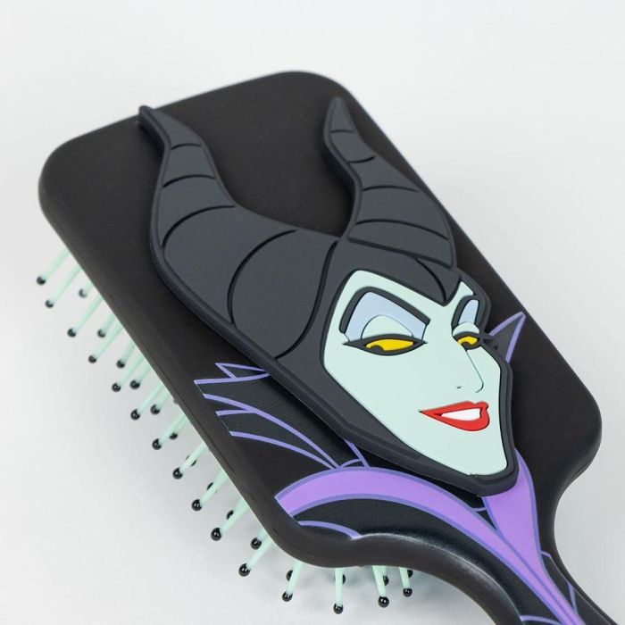 Cerdá Cepillo Pelo Rectangular Diseño Disney Villanas para Niños +3 Años. Color Negro. Medidas: 17x21.6x4cm 1 Cerdá Cepillo Pelo Rectangular Diseño Disney Villanas para Niños +3 Años. Color Negro. Medidas: 17x21.6x4cm 1