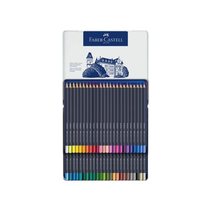 Estuche de Metal con 48 Lápices de Colores Goldfaber. Faber Castell 114748 1