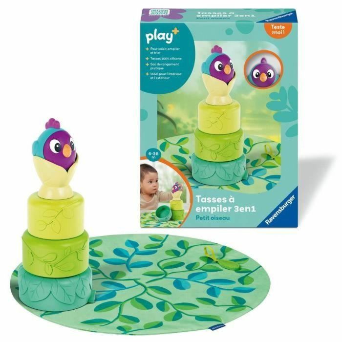 Ravensburger RAV12034007 PLAY + Vasos Apilables 3 en 1 Pajarito para Bebés, +6 Meses, Versión Francesa 5 Ravensburger RAV12034007 PLAY + Vasos Apilables 3 en 1 Pajarito para Bebés, +6 Meses, Versión Francesa 5