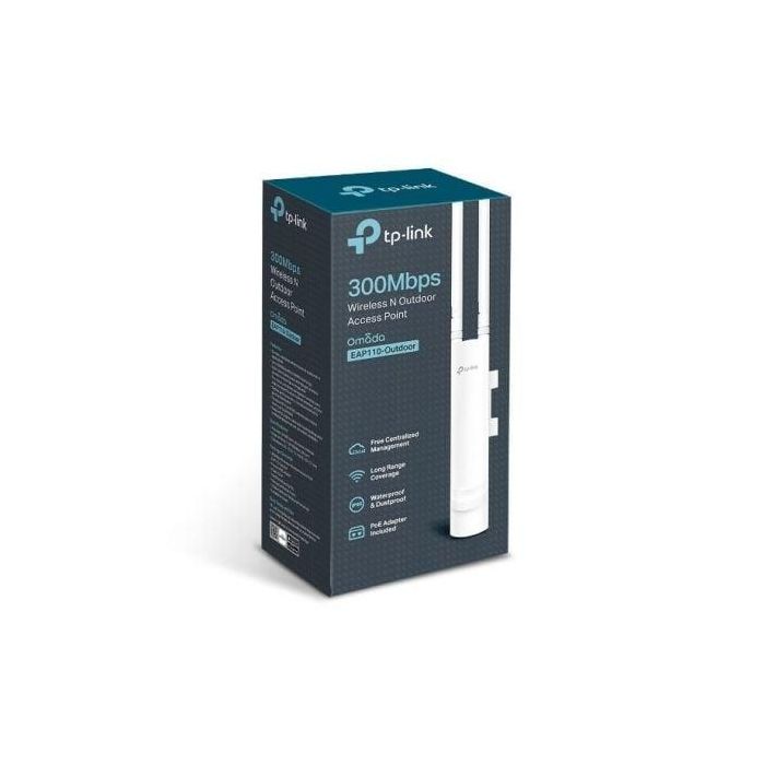 Punto de Acceso Inalámbrico TP-Link Omada EAP110 PoE 300Mbps/ 2.4GHz/ Antenas de 5dBi/ WiFi 802.11n/b/g 4