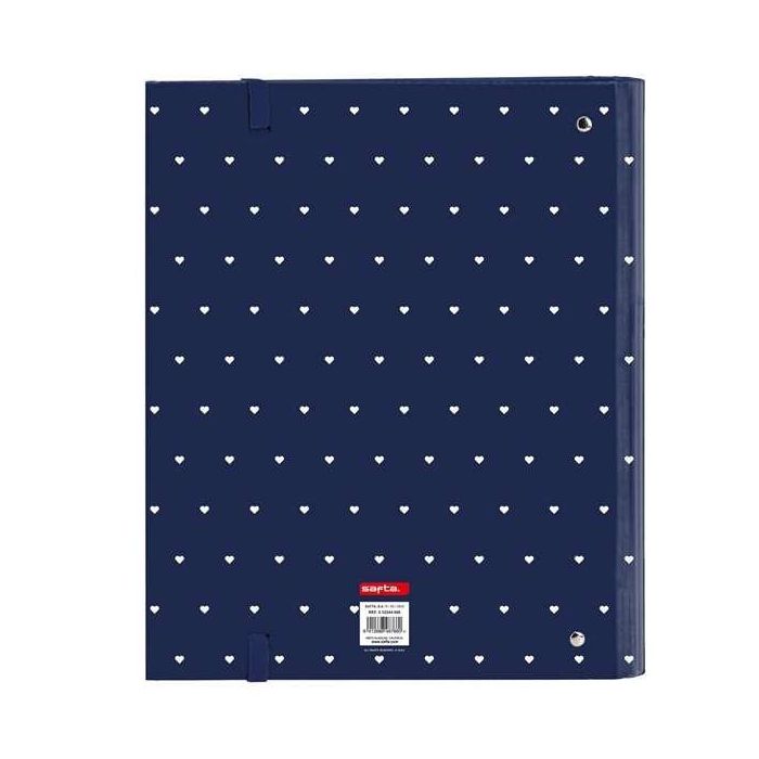 Carpeta de anillas Safta Paris Rosa Azul marino 27 x 32 x 3.5 cm 1