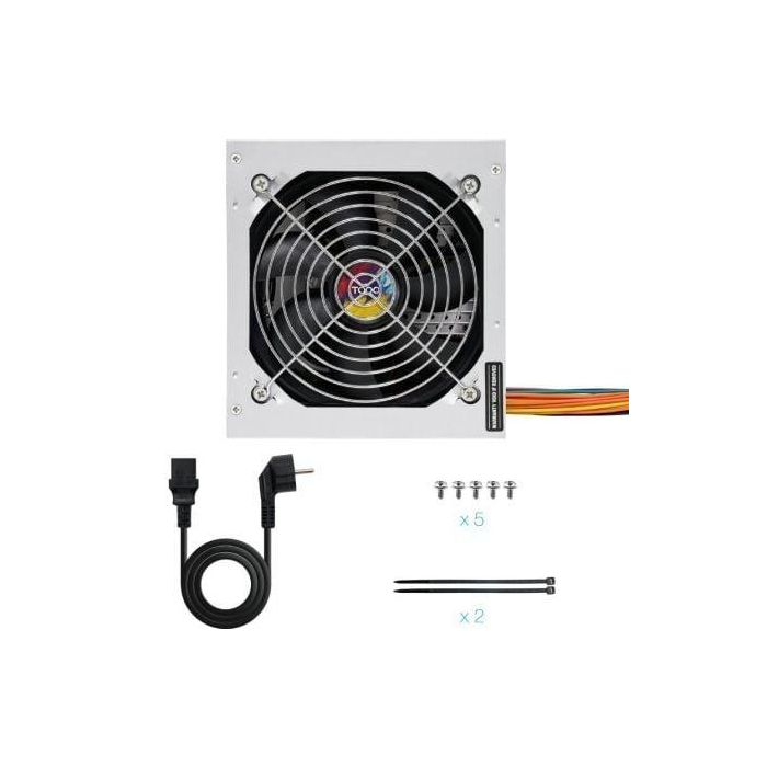 TooQ TQAPOLO-550SP Fuente de Alimentación PC 550W ATX 20+4 pines, PFC Activo, 78% Eficiencia, Ventilador 12cm, Plata 4 TooQ TQAPOLO-550SP Fuente de Alimentación PC 550W ATX 20+4 pines, PFC Activo, 78% Eficiencia, Ventilador 12cm, Plata 4