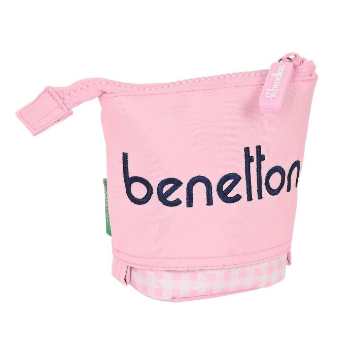 Estuche Cubilete Benetton Vichy Rosa (8 x 19 x 6 cm) 1