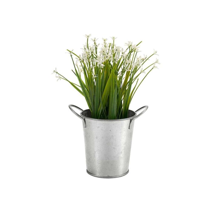 Ibergarden Macetero Pequeño Zinc Plata 16x12x11 cm (Set de 72)