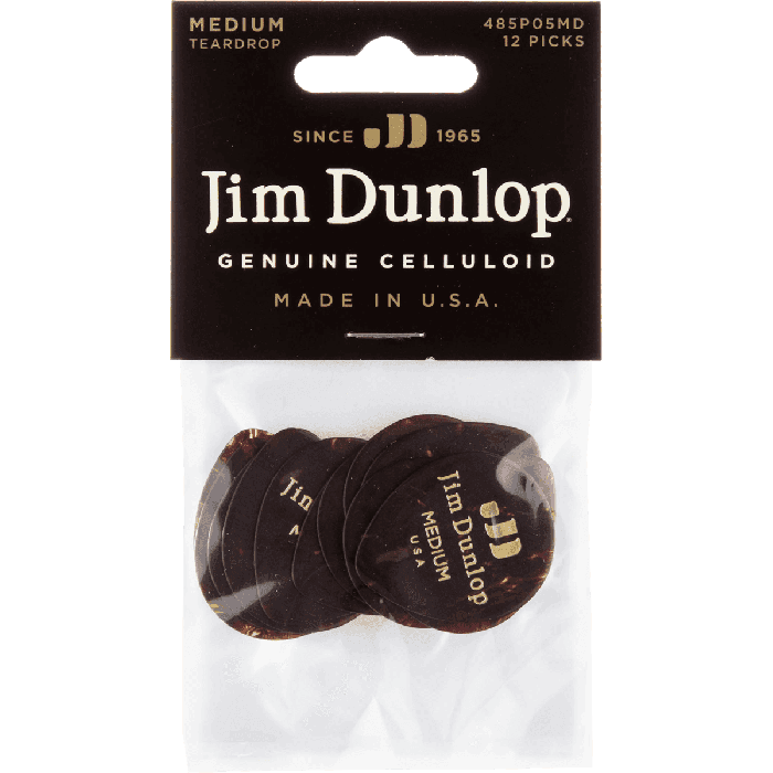 Dunlop Pack 12 Púas Genuine Celluloid Teardrop Medium 0 Dunlop Pack 12 Púas Genuine Celluloid Teardrop Medium 0