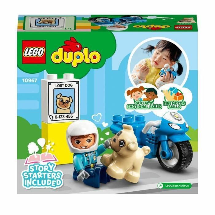 Lego DUPLO 10967 La Motocicleta de la Policía, Juguete para Niños a Partir de 2 Años, Desarrolla Habilidades Motoras Finas 1