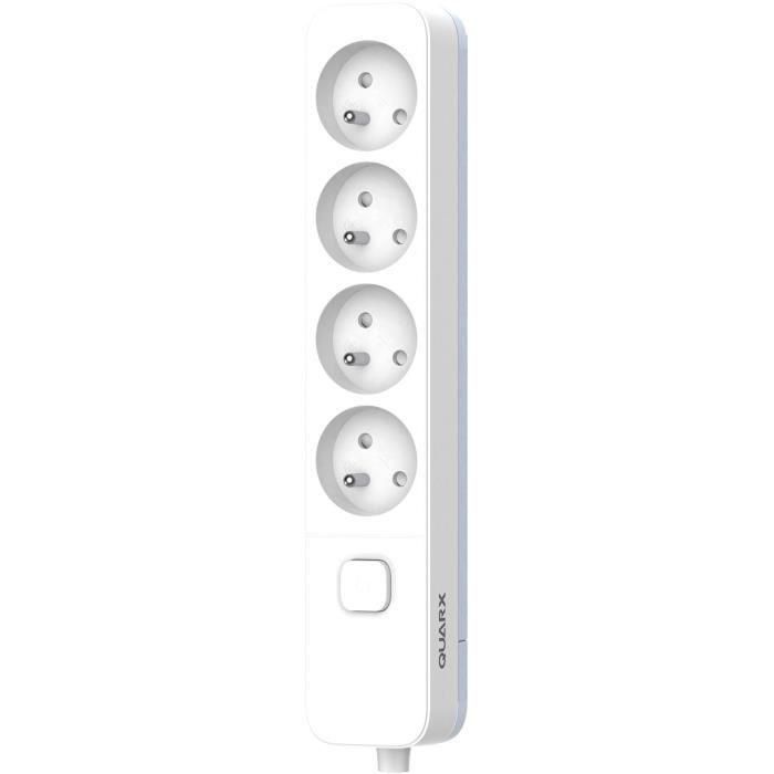 Regleta - QUARX - 4 tomas - Con interruptor, cable de 1,5m 1 Regleta - QUARX - 4 tomas - Con interruptor, cable de 1,5m 1