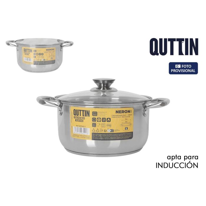 Inde Cacerola "New Neron" de Acero Inoxidable para Inducción 22 cm (5 L) (6 Unidades) 0 Inde Cacerola "New Neron" de Acero Inoxidable para Inducción 22 cm (5 L) (6 Unidades) 0