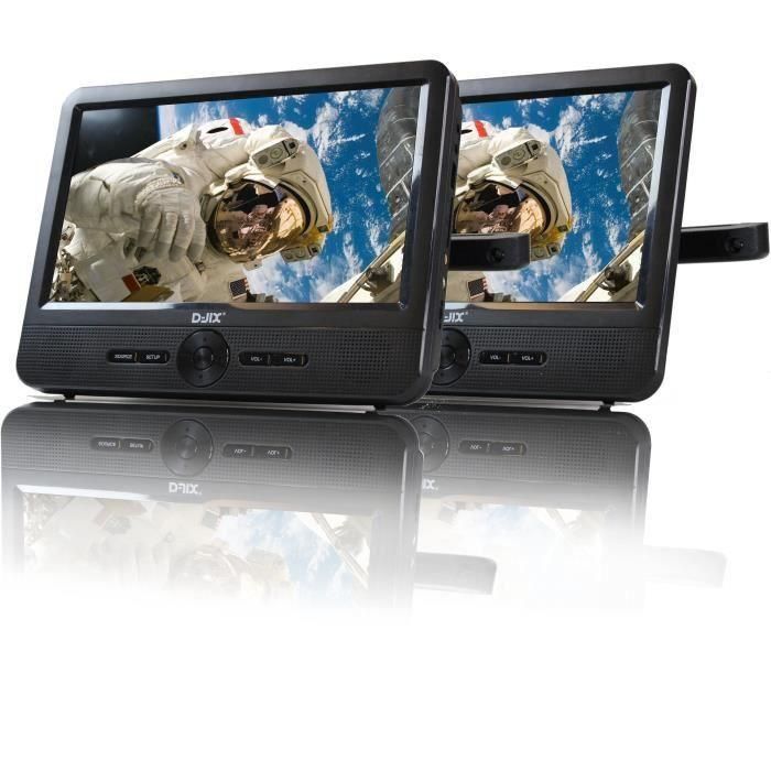 Reproductor de DVD portátil DJIX PVS906-50SM 9 - Doble pantalla - 2 horas de duración de la batería - Negro 5