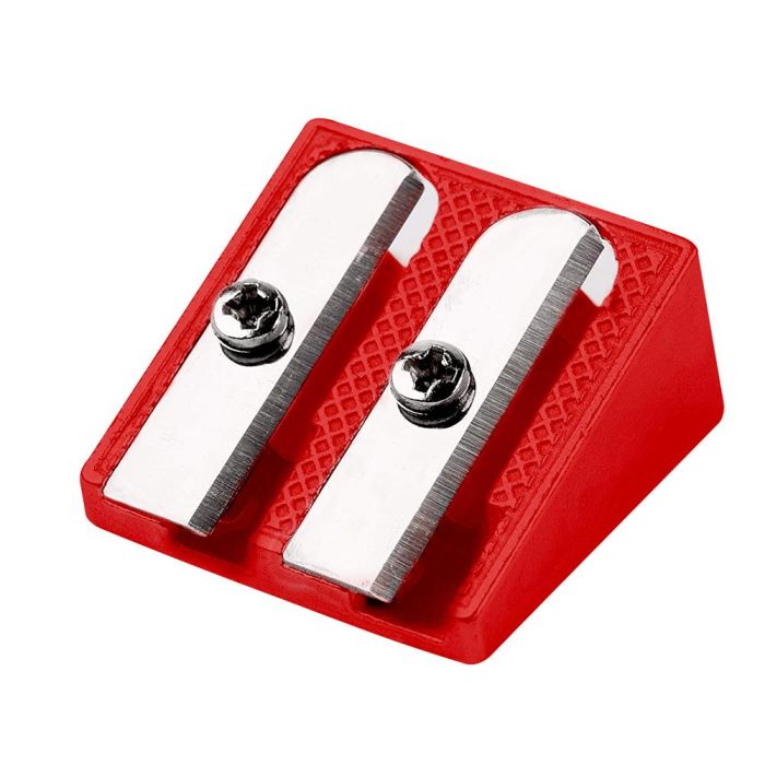 Sacapuntas Liderpapel Metalico Cuña 2 Usos Color Rojo 20 unidades 1