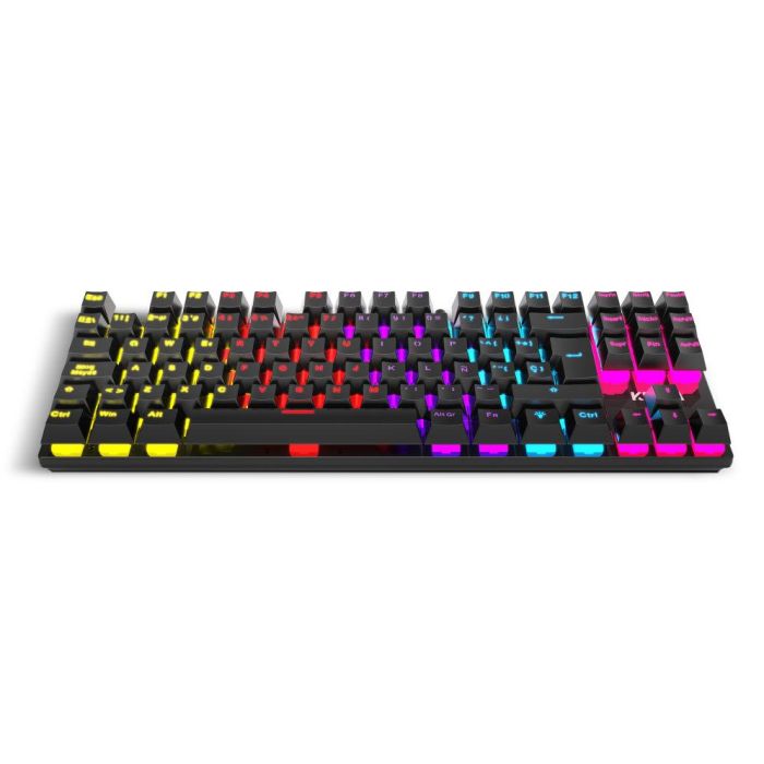 KROM Kasic TKL Teclado Mecánico TKL USB con Iluminación RGB Rainbow y Switches Rojos de Alto Rendimiento, Anti-Ghosting (25 Teclas), Modo Juego, Negro KROM Kasic TKL Teclado Mecánico TKL USB con Iluminación RGB Rainbow y Switches Rojos de Alto Rendimiento, Anti-Ghosting (25 Teclas), Modo Juego, Negro