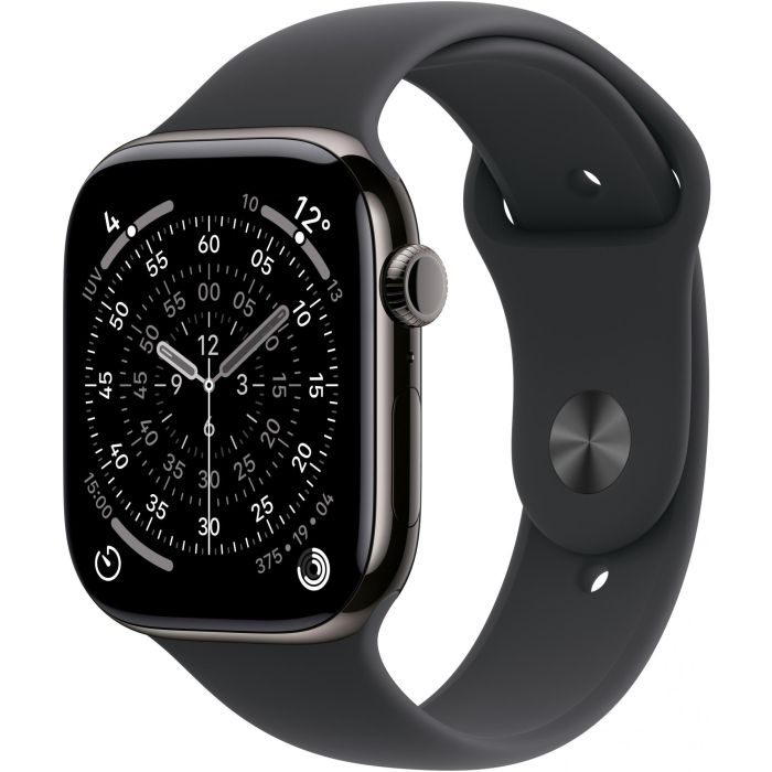 Apple Watch S11 Cellular 46mm Titanio Gris Espacial con Correa Deportiva Negra M/L