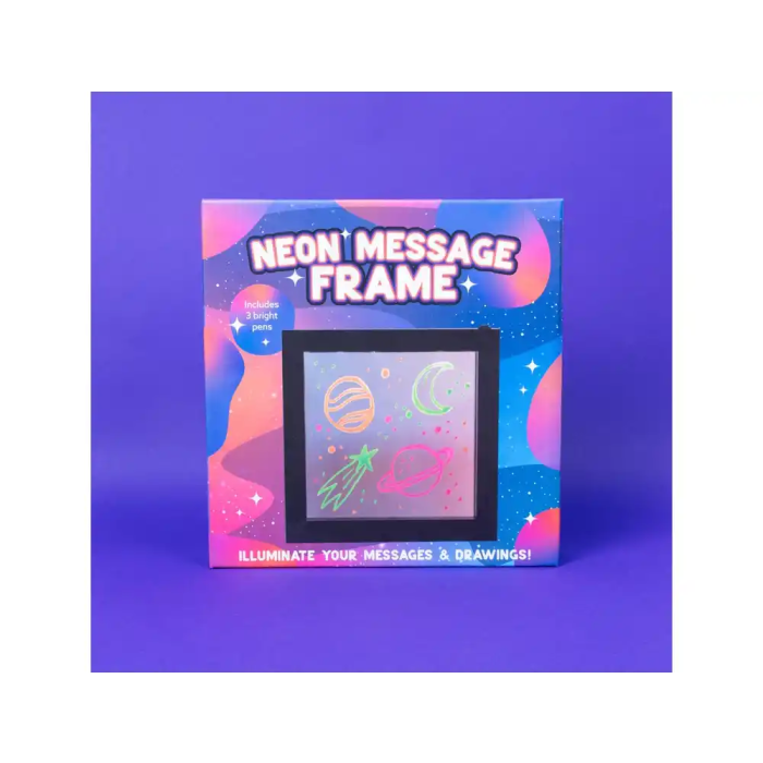 Wondee Marco de mensajes con efecto luz neón iluminado 235x42x245 mm 8