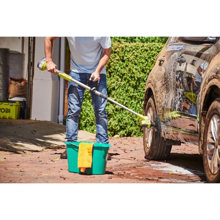 Ryobi RYO4892210186751 Cepillo Motorizado Telescópico 18V Diam. 150 mm 210 rpm 1 m a 1.4 m con Cepillo Medio y Espuma 4