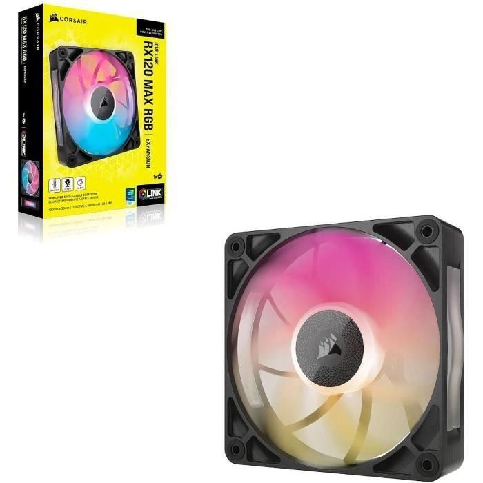 Corsair iCUE LINK RX120 RGB MAX Ventilador de Caja 120mm RGB Serie RX, CO-9051033-WW 3 Corsair iCUE LINK RX120 RGB MAX Ventilador de Caja 120mm RGB Serie RX, CO-9051033-WW 3