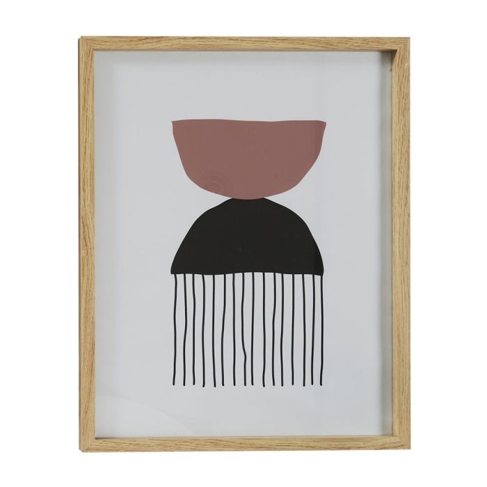 Home Deco Factory Cuadro Decorativo Natural 45x60 cm Madera MDF Cristal Papel Blanco Negro 4