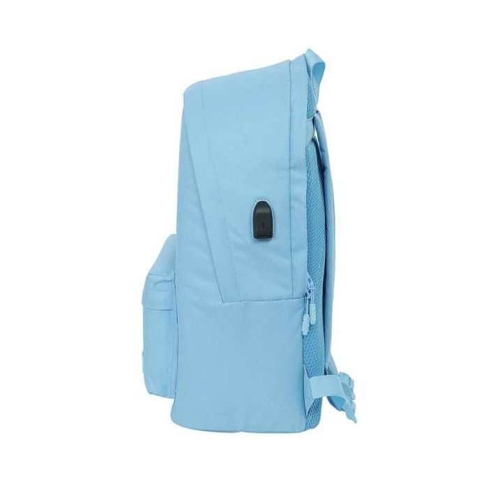 Safta Mochila Doble para Portátil 15,6" + USB Munich Básicos Azul 31x44x18 cm 2