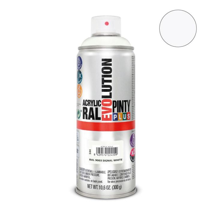 Pintura en spray pintyplus evolution 520 cc ral 9003 blanco señales