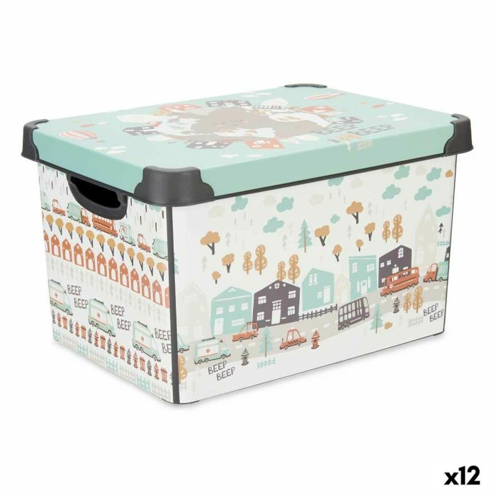 Caja de Almacenaje con Tapa Kipit STYLE BOX-17L-6 Plástico Carretera 17 L 27,5 x 22 x 36,5 cm Infantil (12 Unidades) Caja de Almacenaje con Tapa Kipit STYLE BOX-17L-6 Plástico Carretera 17 L 27,5 x 22 x 36,5 cm Infantil (12 Unidades)