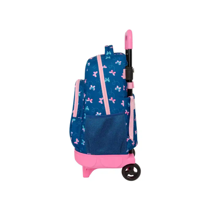 Safta Mochila Escolar con Carro Blackfit8 Mariposas, Grande, Extraíble, Compact Evolution, Blackfit8 Mariposas, 450x330x220 mm 2