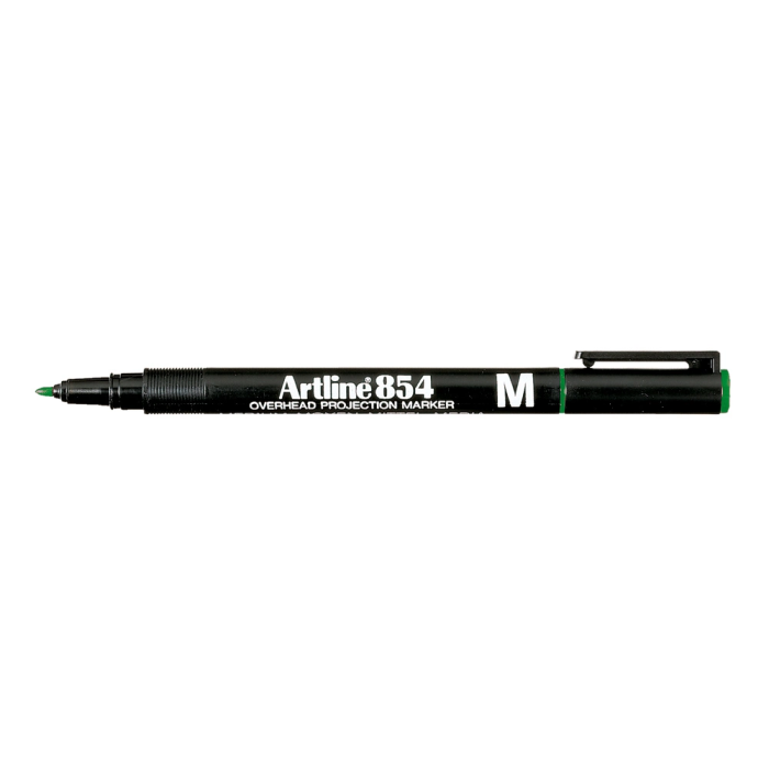 Artline EK-854 Rotulador Permanente Punta Redonda 1 mm Verde para Proyeccion y Superficies 1