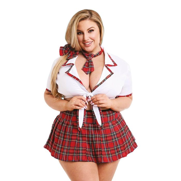 Disfraz Erótico Teacher’s Pet School Girl Rojo Queen size 0 Disfraz Erótico Teacher’s Pet School Girl Rojo Queen size 0