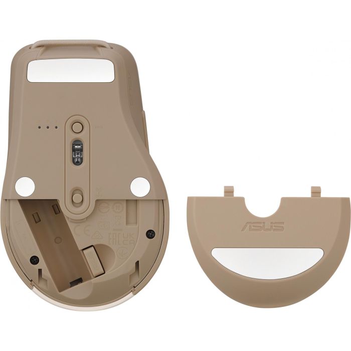 ASUS MD200 Silent Plus Ratón Inalámbrico RF Wireless + Bluetooth Ambidextro Silencioso Beige 4200 DPI 5