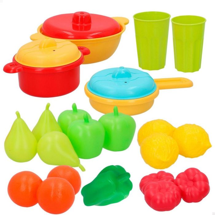 Set de Alimentos de Juguete AquaSport Menaje y utensilios de cocina 24 Piezas (9 Unidades) 3