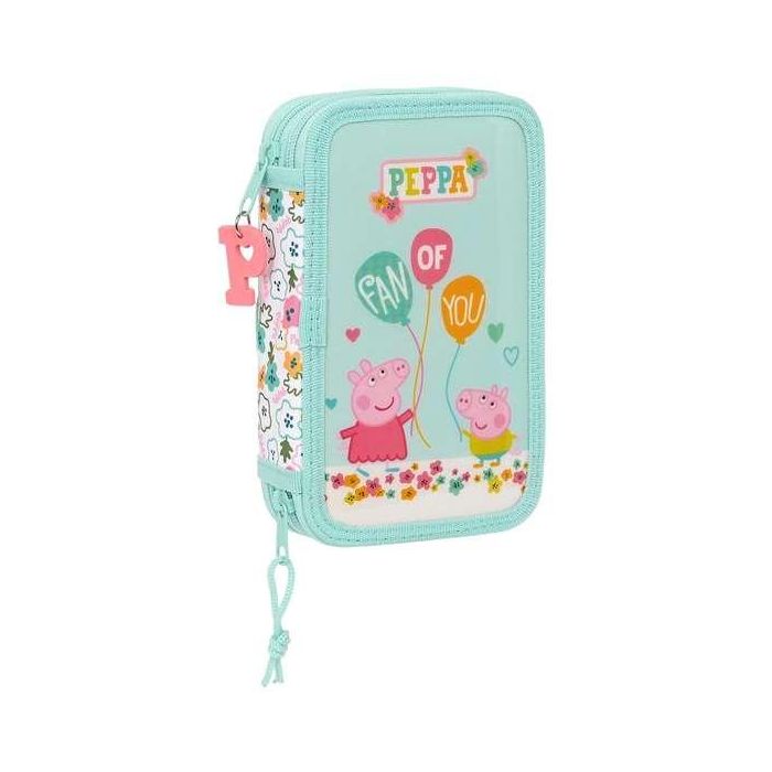 Plumier Doble Peppa Pig Cosy corner Azul (28 piezas) 5