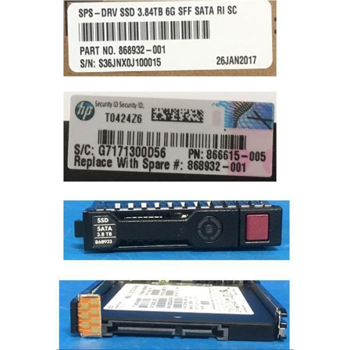 Hewlett Packard Enterprise 3.84TB, 2.5", SATA III, SFF, RI, SC 1 Hewlett Packard Enterprise 3.84TB, 2.5", SATA III, SFF, RI, SC 1