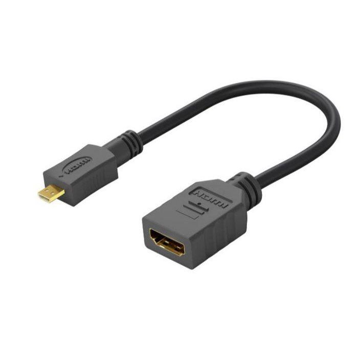 MicroConnect Adaptador de HDMI a micro HDMI para Raspberry Pi, GoPro, Tablets, Laptops a TV