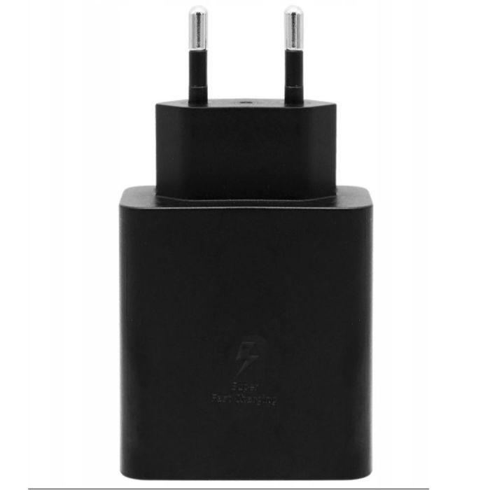 Samsung Cargador 50W Duo (2x USB-C) Super Fast Charging 2.0 con Cable USB-C 1.8m Negro para Smartphones y Tablets