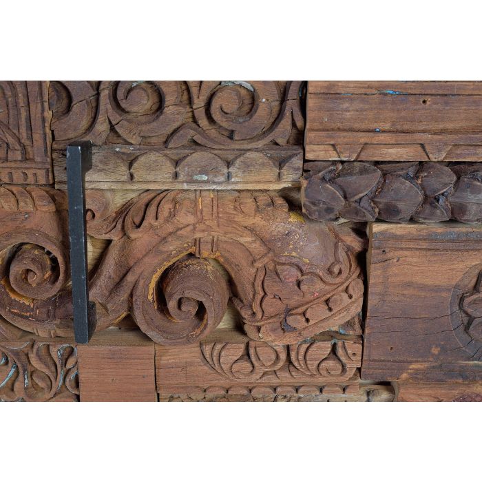 Giner y Colomer Mueble TV Madera de Mango Recuperada 180 cm Natural 4