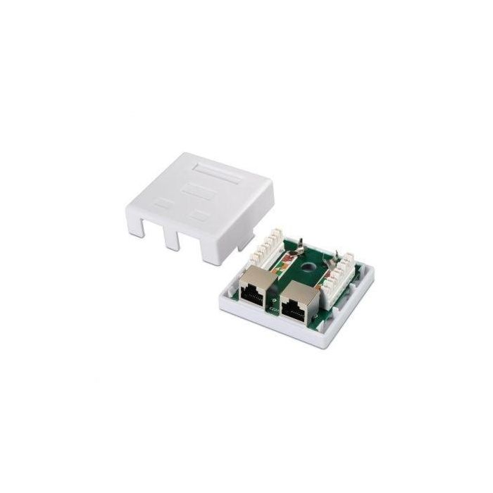 Aisens A139-0304 Roseta de Superficie RJ45 Cat.6 FTP 2 Tomas Blanco 2