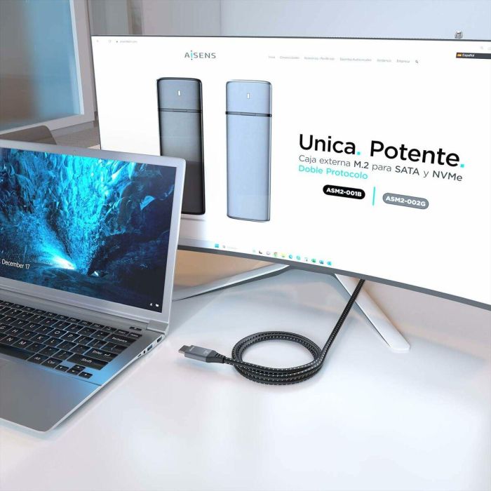 AISENS - CABLE HDMI V2.1 ULTRA ALTA VELOCIDAD / HEC 8K@60HZ 48GBPS, A/M-A/M, GRIS/NEGRO, 10M 2 AISENS - CABLE HDMI V2.1 ULTRA ALTA VELOCIDAD / HEC 8K@60HZ 48GBPS, A/M-A/M, GRIS/NEGRO, 10M 2