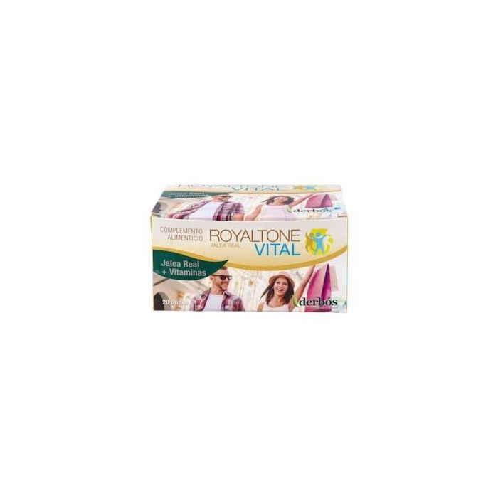 Royaltone Vital Suplemento con Jalea Real y Vitaminas C, B, A, D, E para Reducir el Cansancio y la Fatiga 20 Sticks