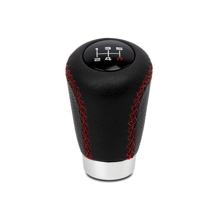 Abc Pomo Sport Piel Perforada Negro-Rojo POM30172 Accesorio Coche 4