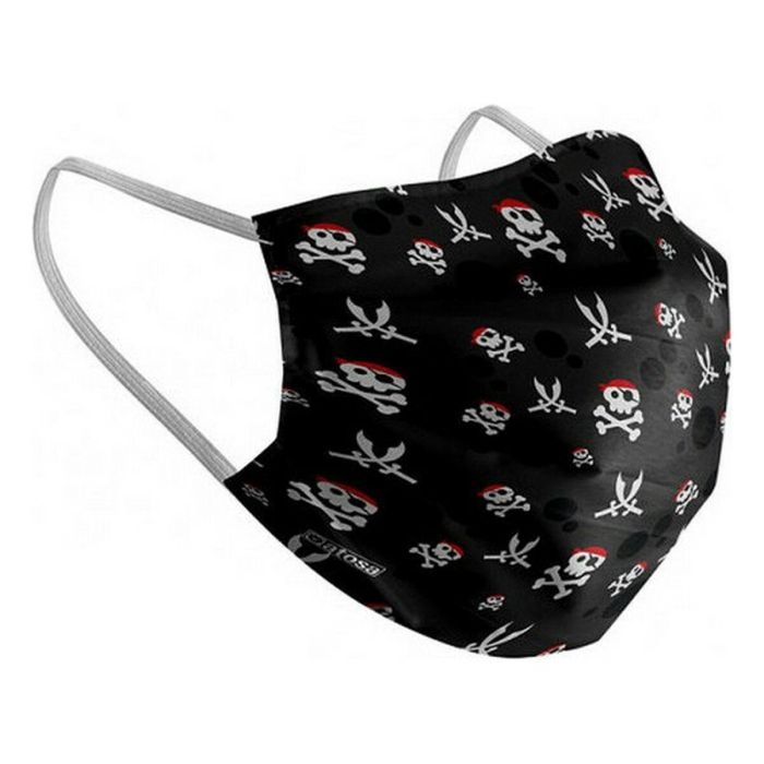 Mascarilla Higiénica de Tela Reutilizable 6-9 años Pirata Mascarilla Higiénica de Tela Reutilizable 6-9 años Pirata