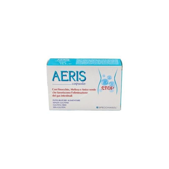 SPECCHIASOL Aeris 30 Cápsulas con Carbón Vegetal y Anís para Flatulencias y Apoyo Digestivo