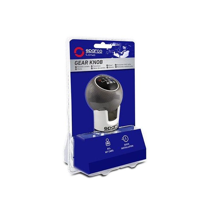 SPARCO SPC0105GR Pomo Palanca de Cambios Lazio Cromado y Gris de Aluminio y Polipiel con Dibujo Intercambiable Deportivo 1 SPARCO SPC0105GR Pomo Palanca de Cambios Lazio Cromado y Gris de Aluminio y Polipiel con Dibujo Intercambiable Deportivo 1