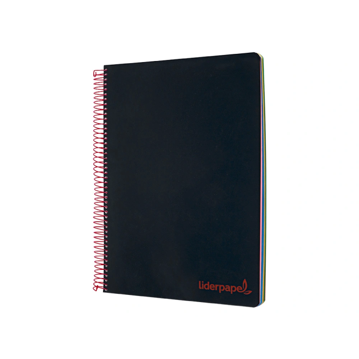 Liderpapel Cuaderno Espiral A5 Micro Wonder Tapa Plástico 120 Hojas 90gr Cuadro 5mm Negro 3