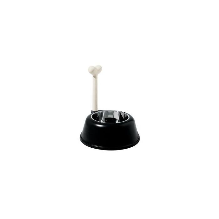 Alessi AMMI02 B Lupita Comedero para Perros Acero Inoxidable 18/10 Negro