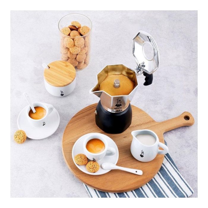 Bialetti 2023 2TZ Cafetera italiana 2 tazas Negro Acero inoxidable Aluminio Termoplástico 0,1 L Bialetti 2023 2TZ Cafetera italiana 2 tazas Negro Acero inoxidable Aluminio Termoplástico 0,1 L