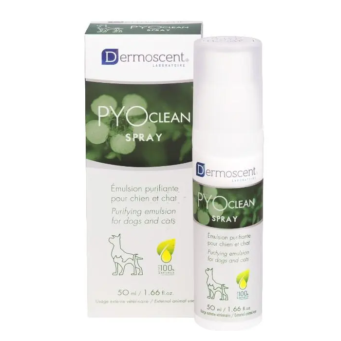 Dermoscent Pyoclean Spray Limpiador de Oídos para Perros y Gatos 50 mL - Purifica y Reequilibra la Piel