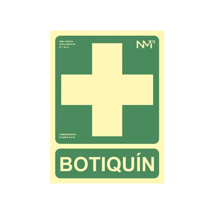 Archivo 2000 Señal "Botiquín" 224x300 PVC Verde