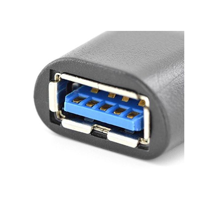 Ewent EW-100518-000-N-P Adaptador de Género USB 3.1 Type C Macho a Type A Hembra, 5 Gbps, Negro 2