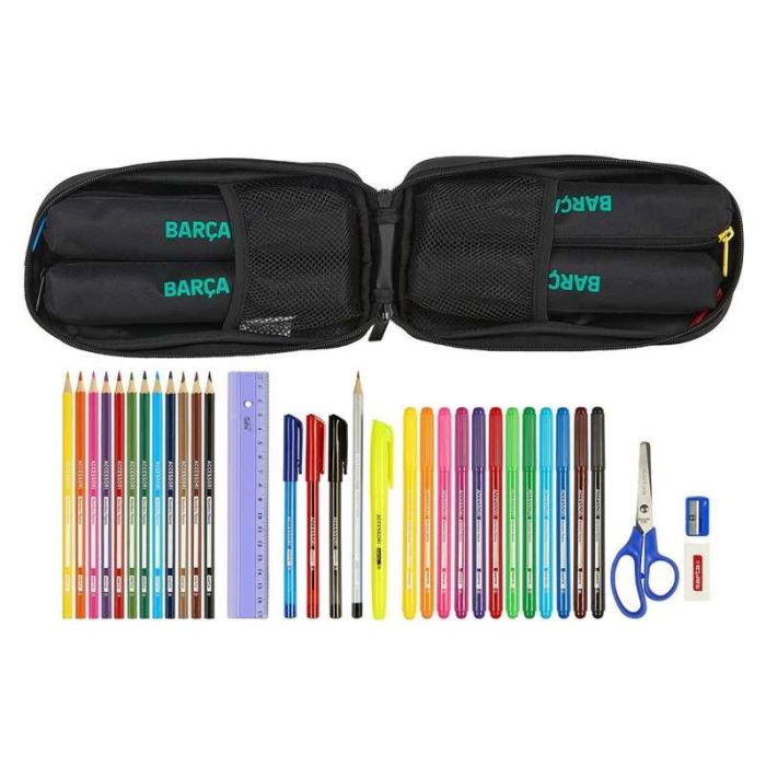 Plumier Mochila F.C. Barcelona M747 Negro 12 x 23 x 5 cm (33 Piezas) 4 Plumier Mochila F.C. Barcelona M747 Negro 12 x 23 x 5 cm (33 Piezas) 4